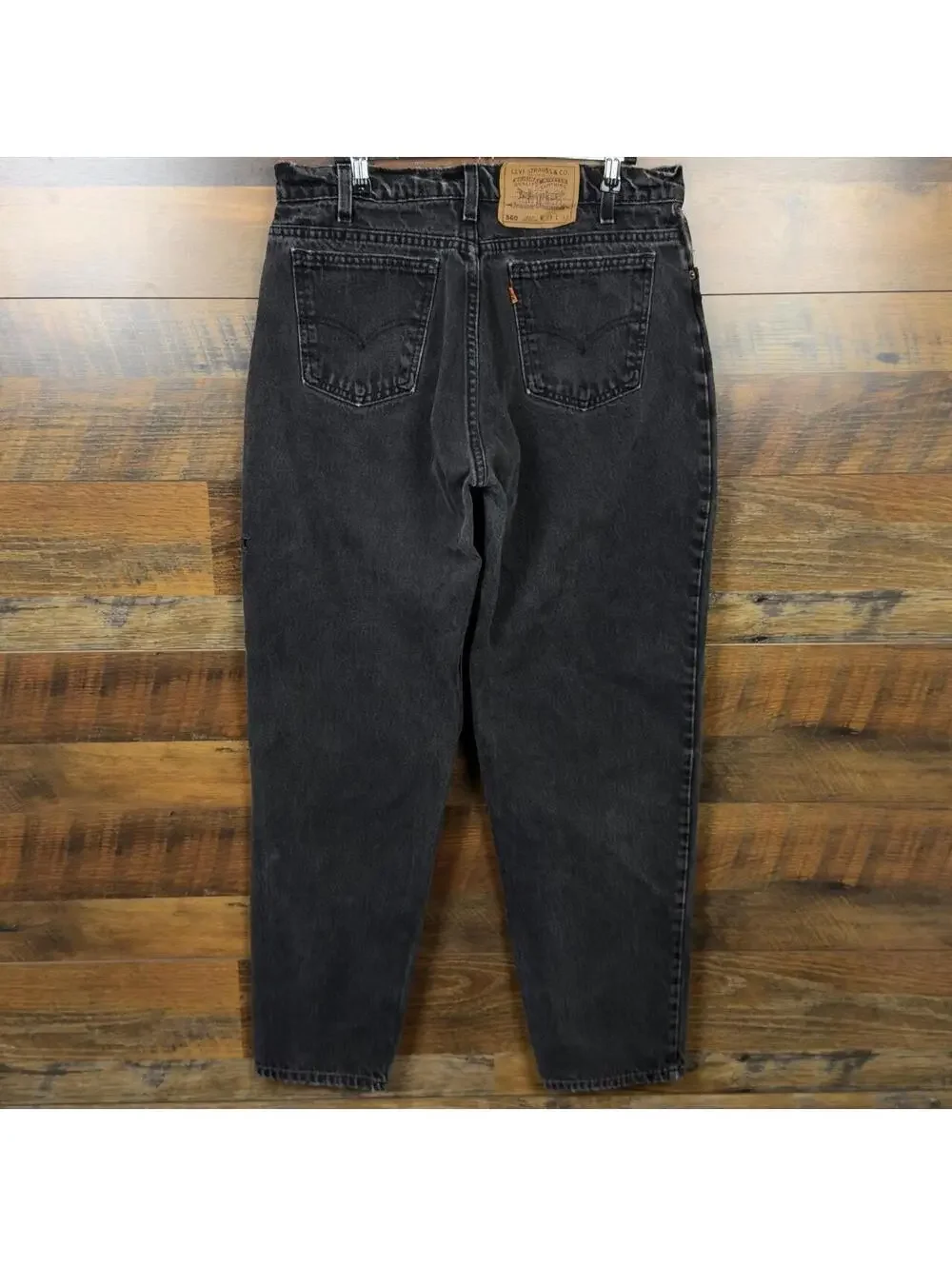 Vintage Levis 560 Jeans 33x32 Black Loose Fit Tapered Leg Orange Tab Pants